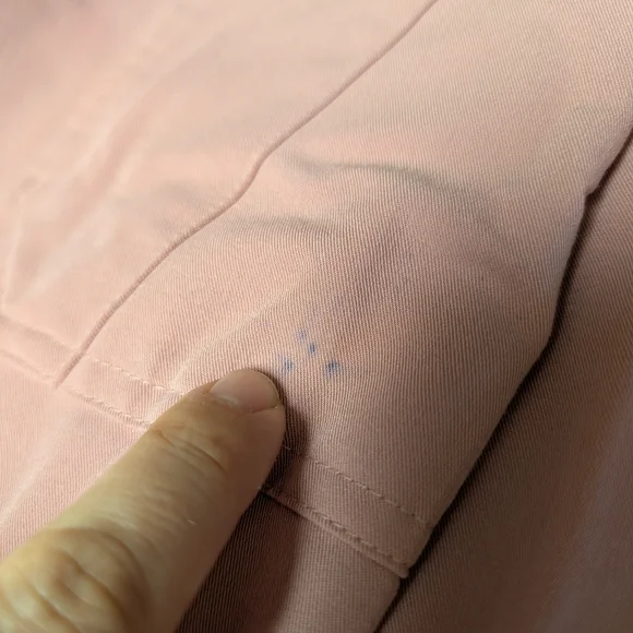 Figs Women's Pink Scrub-Style Pajama Set - V-Neck Top & Drawstring Pants - Picture 2 of 3